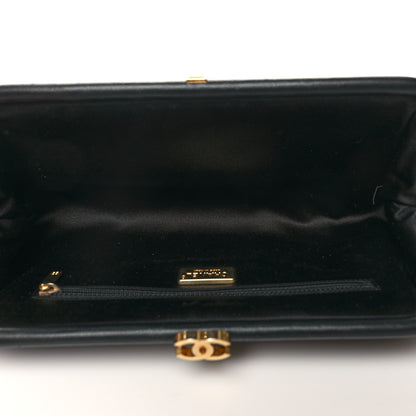 Chanel Lambskin Stitched Timeless Clutch Black 5 of 10