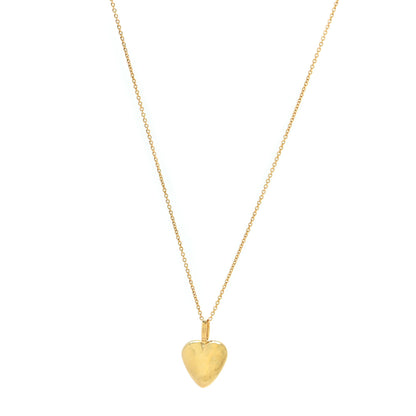 Saint Laurent Metal Heart Pendant Necklace Gold 1 of 4