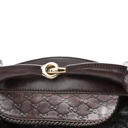 Gucci Guccissima Large Horsebit Chain Hobo Chocolate 11 of 11