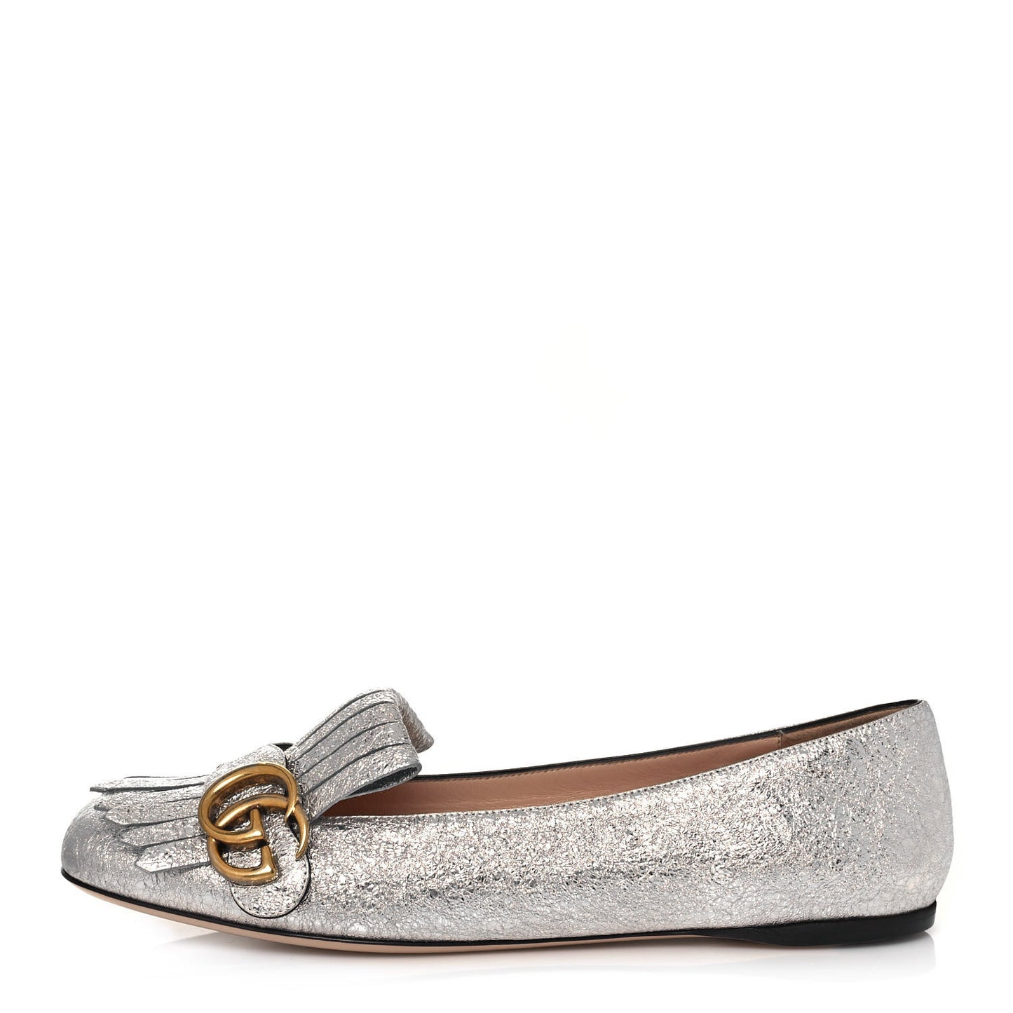 Galassia GG Marmont Fringe Flats 39 Argento
