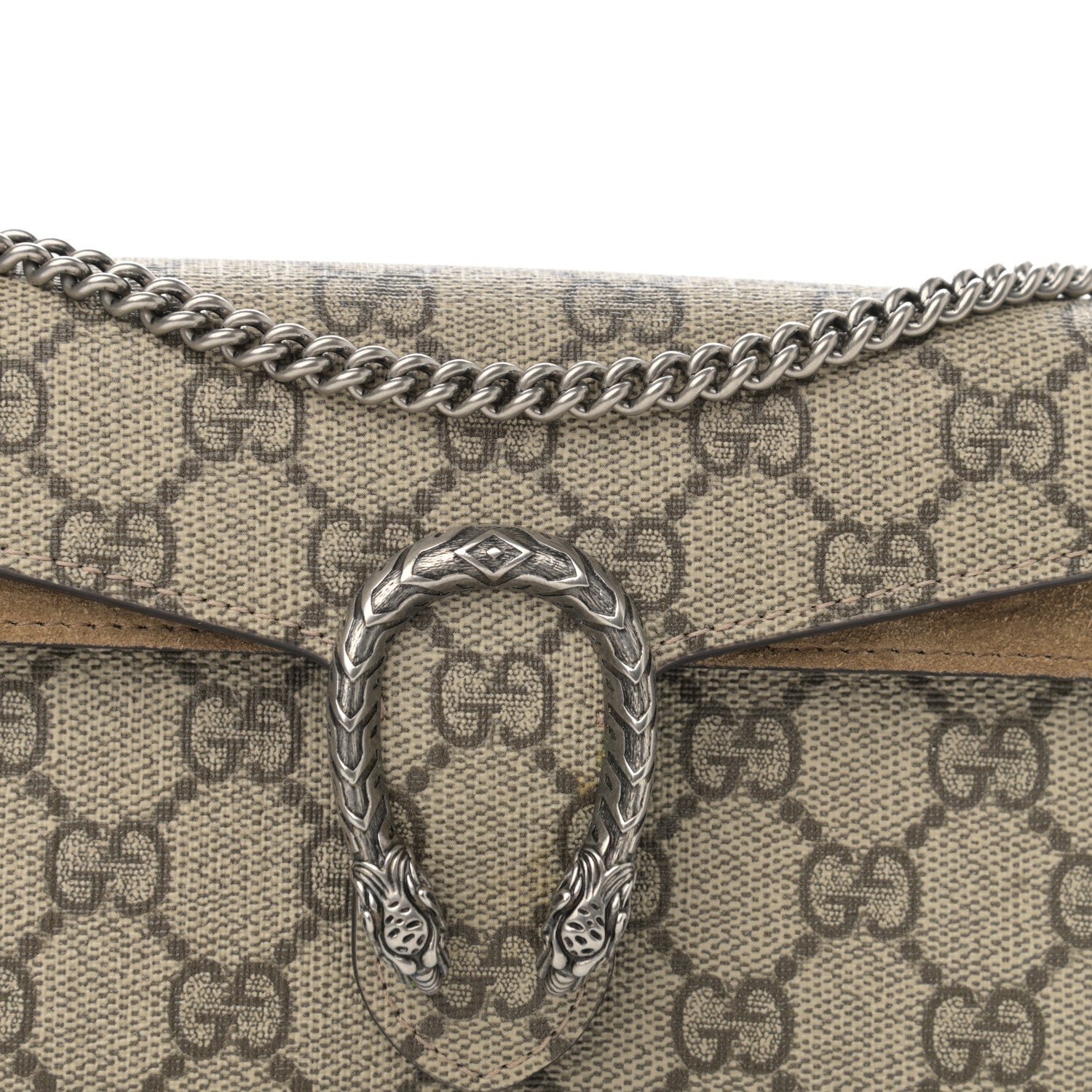 Gucci GG Supreme Monogram Super Mini Dionysus Shoulder Bag Taupe 7 of 11