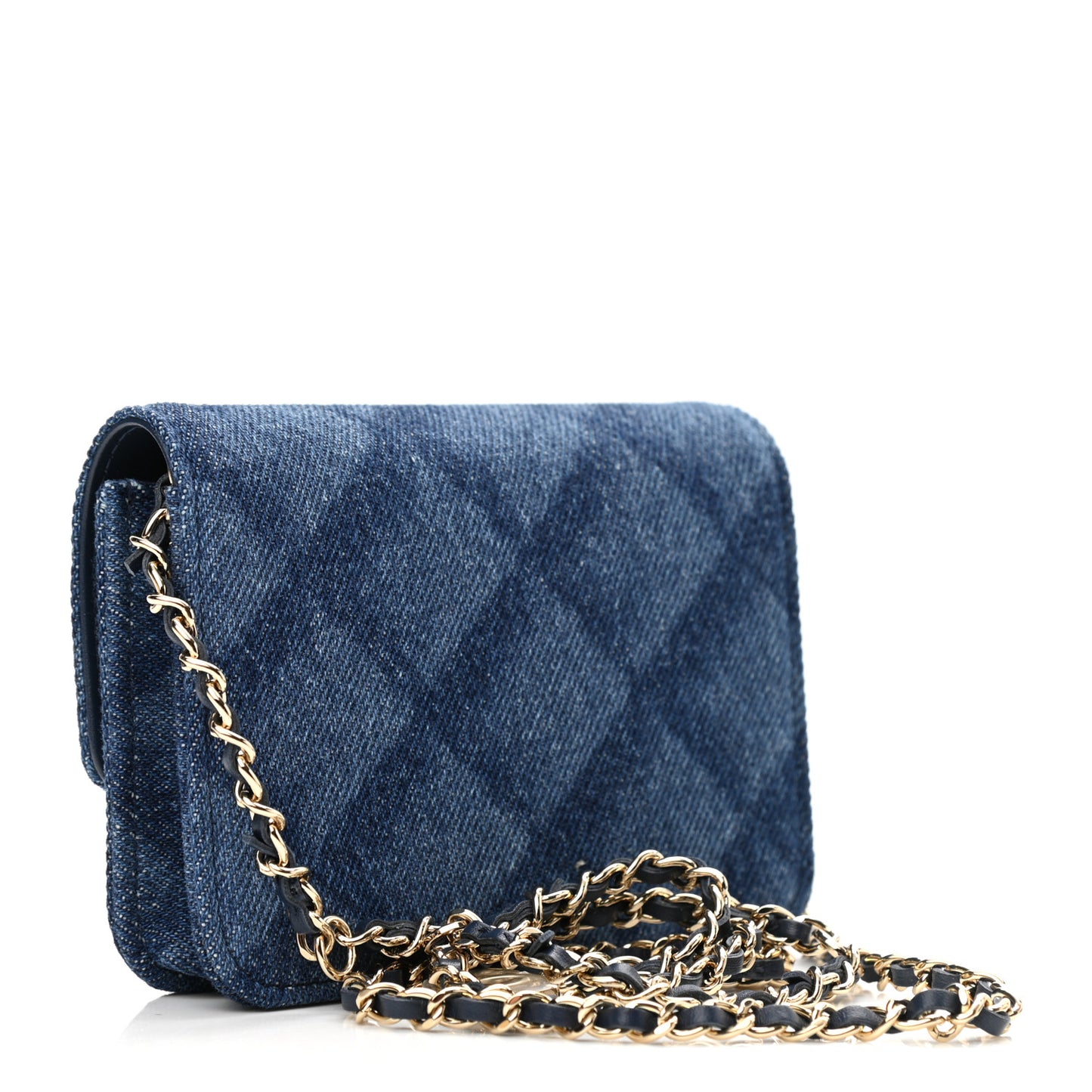 Denim Printed Belt Bag Dark Blue