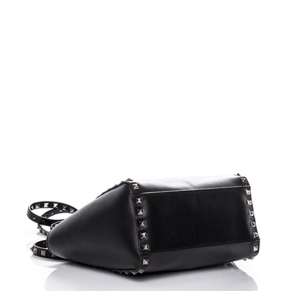 Valentino Garavani Vitello Mini Rockstud Double Handle Tote Black 6 of 6