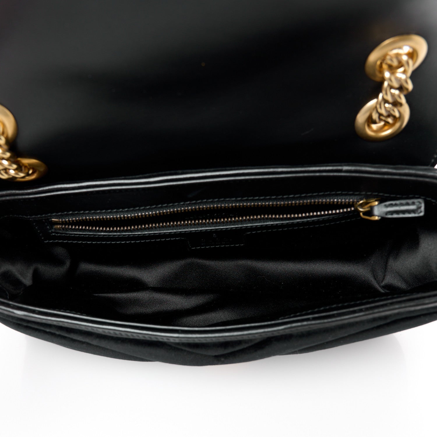 Gucci Velvet Matelasse Double G Studs Small Torchon GG Marmont Shoulder Bag Black 5 of 10