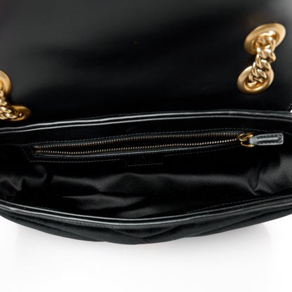 Gucci Velvet Matelasse Double G Studs Small Torchon GG Marmont Shoulder Bag Black 5 of 10