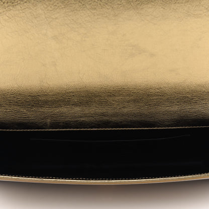 Saint Laurent Metallic Calfskin Monogram Large Belle De Jour Clutch Gold 5 of 19