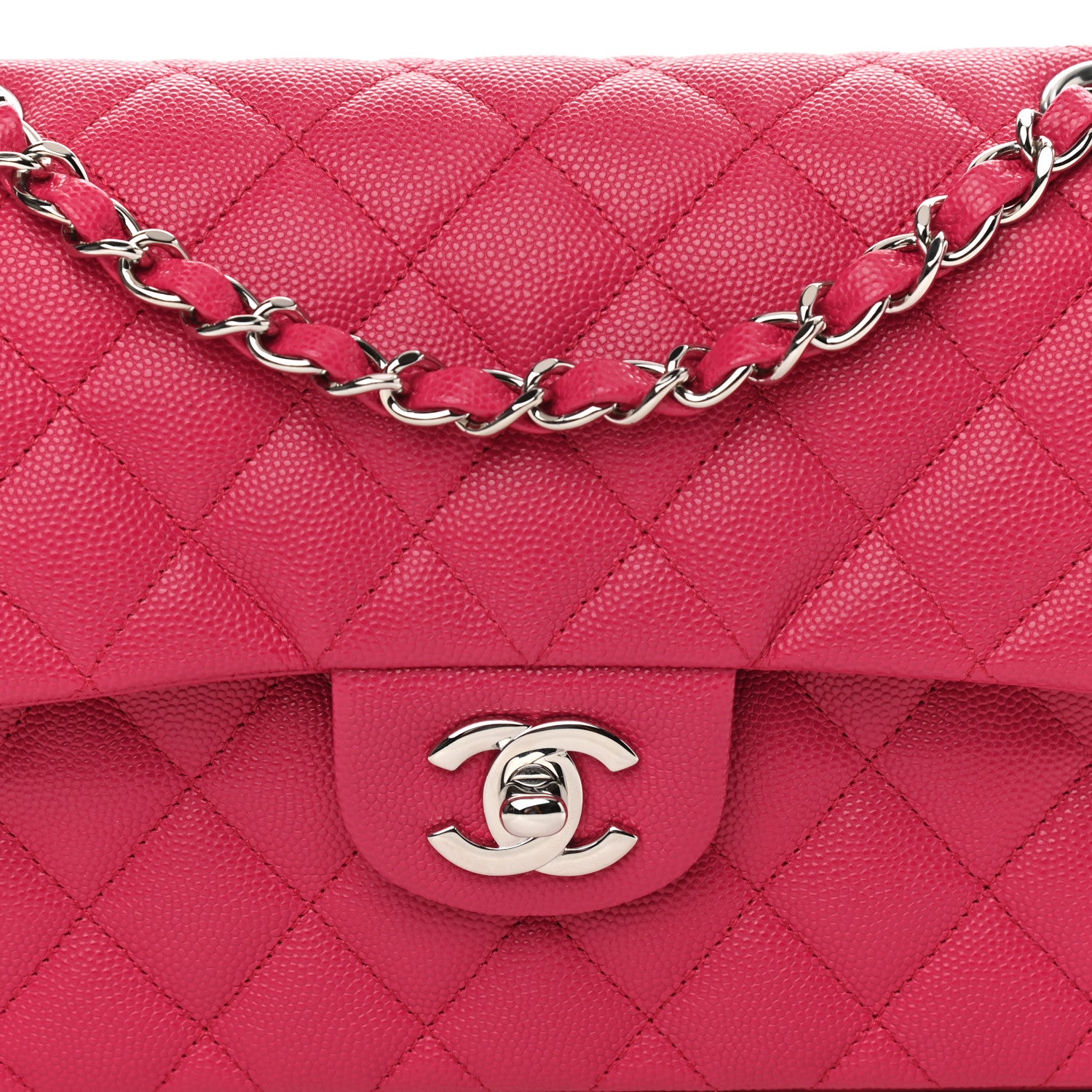 Chanel Caviar Quilted Small Double Flap Dark Pink 8 of 11