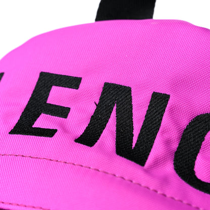 Balenciaga Sport Nylon Logo Embroidered S Wheel Backpack Fuchsia Black 9 of 9