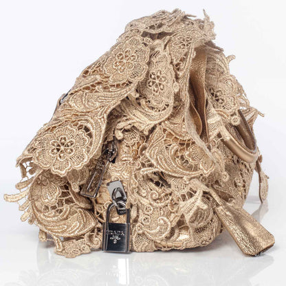 Prada Lace Pizzo S Bowler Gold 5 of 10