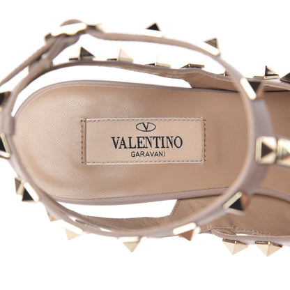 Valentino Garavani Patent Nappa Rockstud Ankle Strap 100mm Pumps 37 Poudre 5 of 8