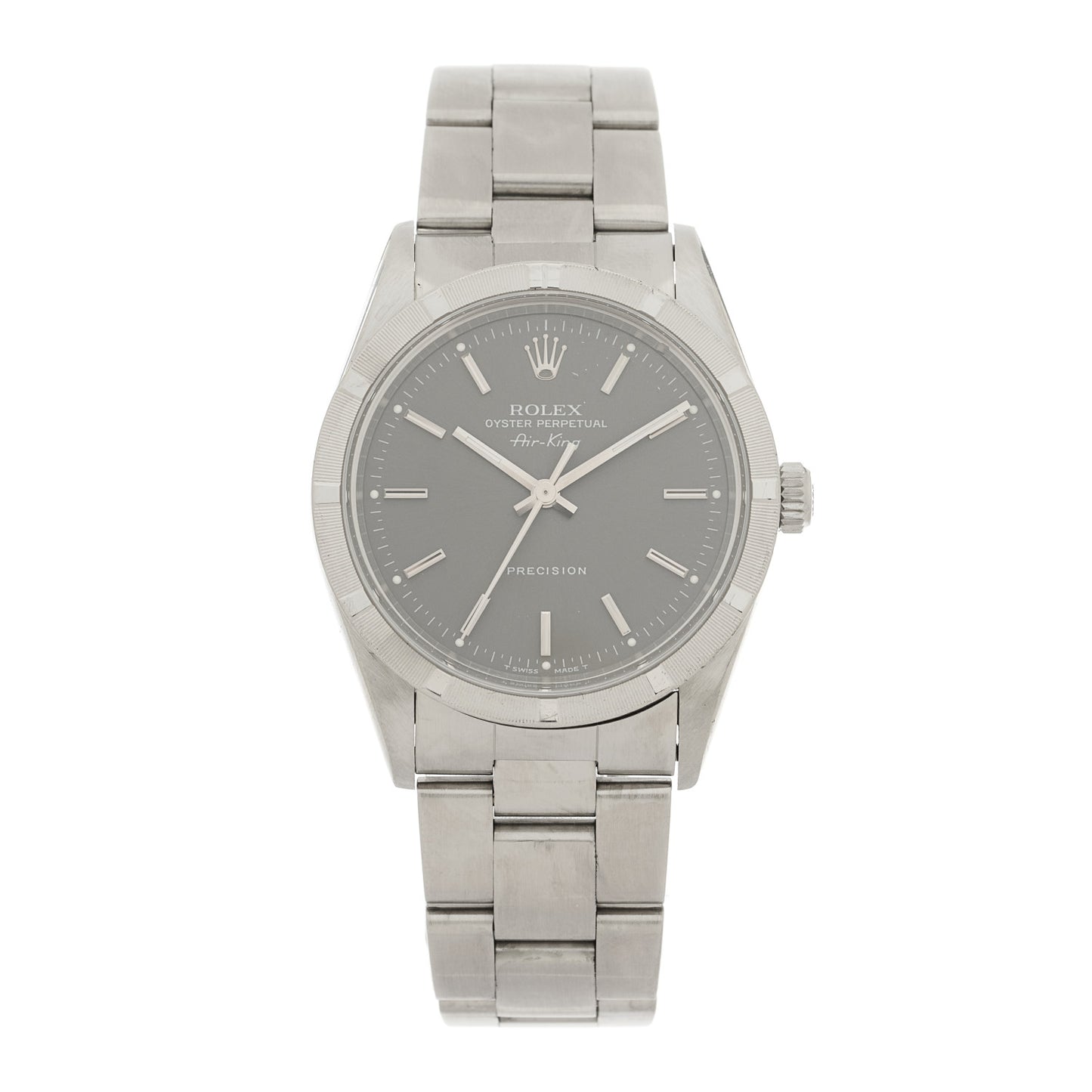 Stainless Steel 34mm Oyster Perpetual Air-King Precision Watch Grey 14010