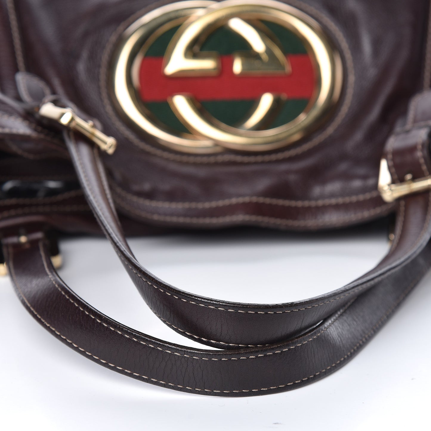 Calfskin Medium Britt Tote Dark Brown