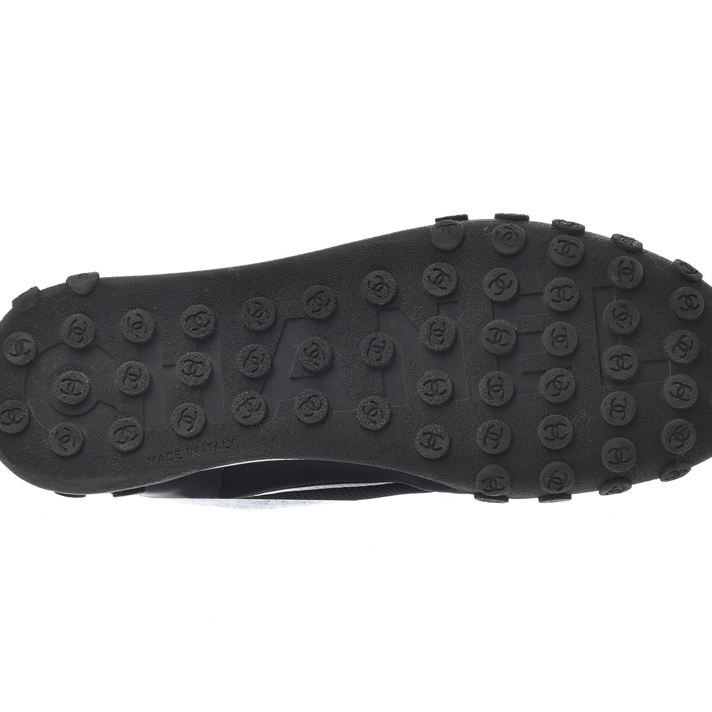 Calfskin Mesh Lycra Sneakers 39 Black