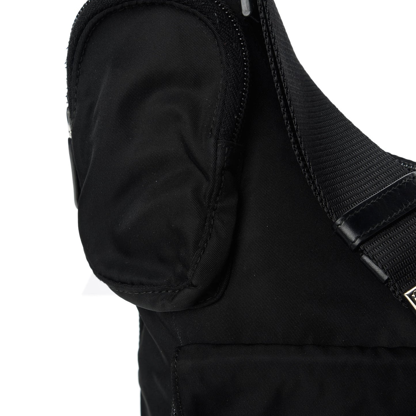Nylon Tessuto Vela Messenger Bag Black