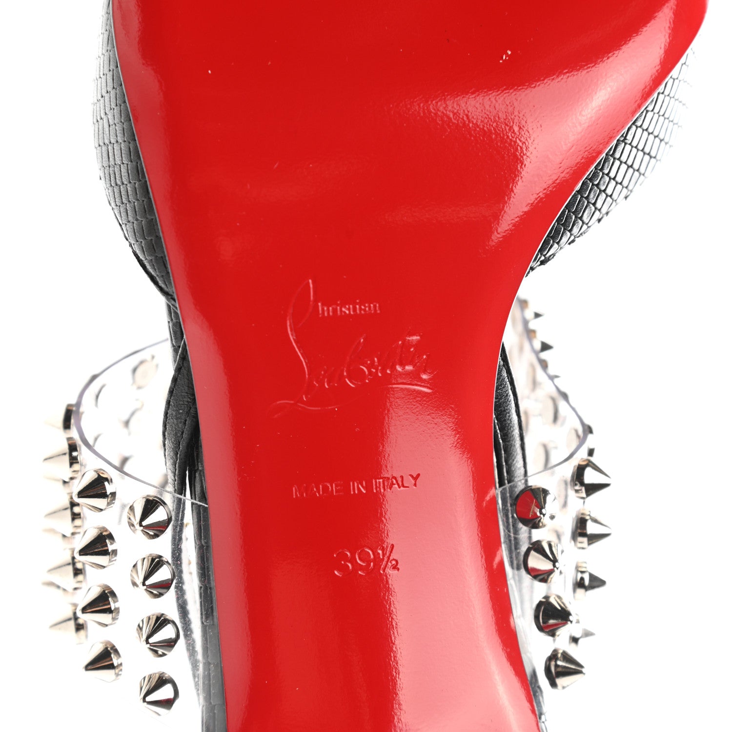 Christian Louboutin Nappa PVC Levita 55 Pumps 39.5 Black 6 of 9