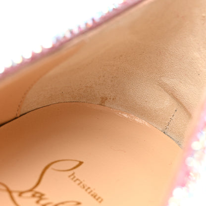 Christian Louboutin Suede Metal Pigalle Follies Strass Flats 40.5 Version Aurore Borea 9 of 10