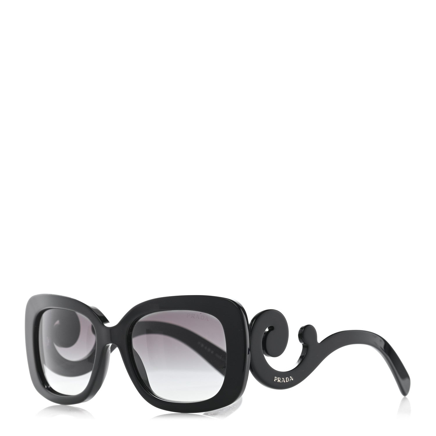 Prada Acetate Baroque Sunglasses SPR 27O Black 1 of 8