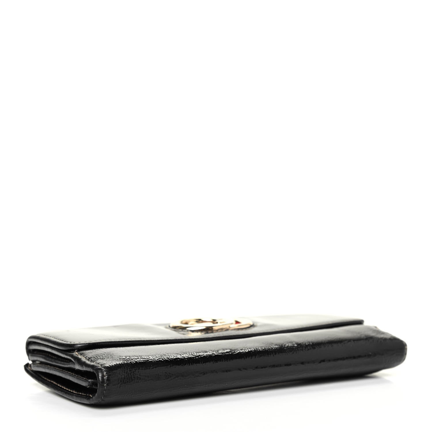 Gucci Patent Britt Continental Wallet Black 3 of 4