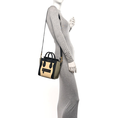 Celine Baby Grained Calfskin Nubuck Nano Tri-Color Luggage Black Butter Light Taupe 2 of 10