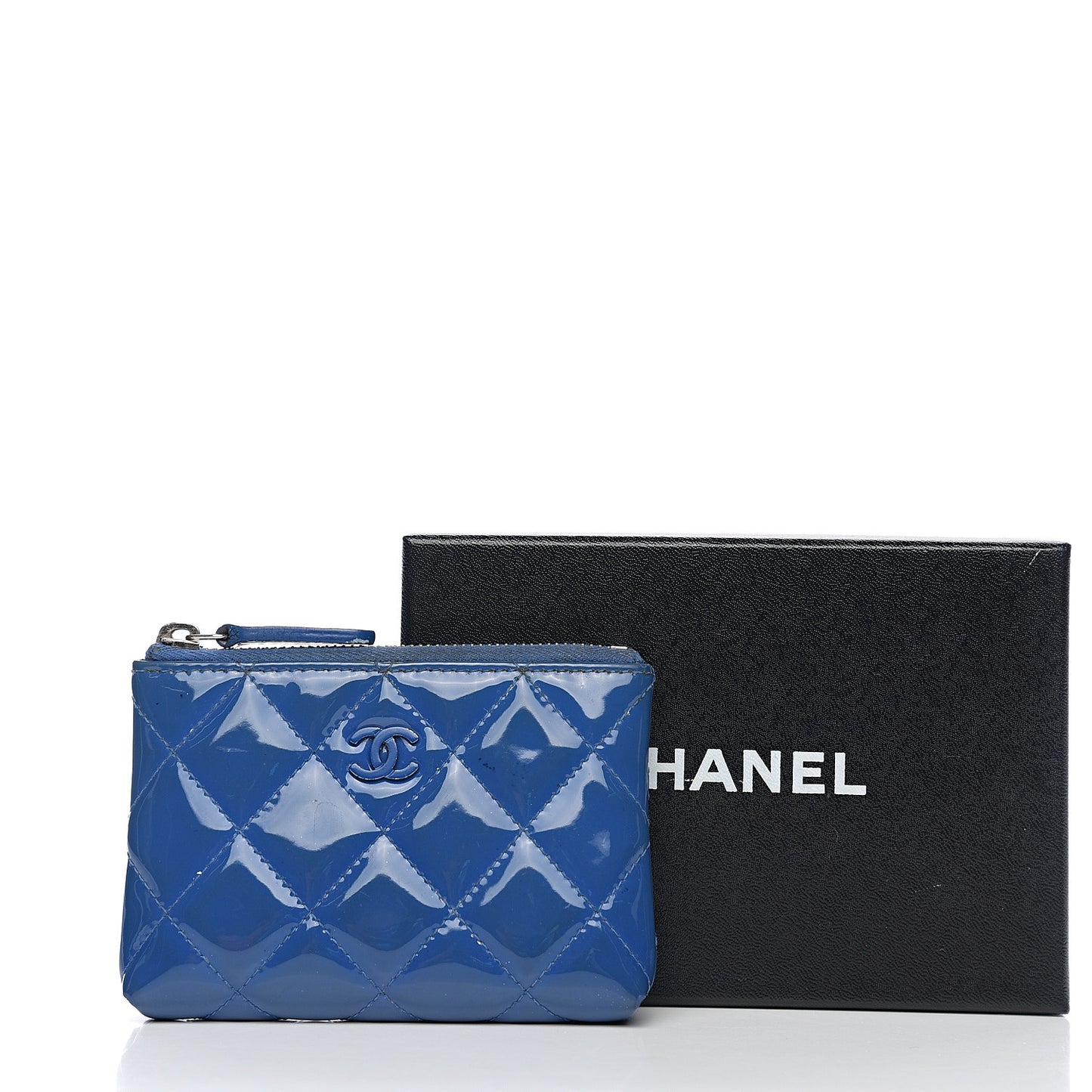 Patent Quilted Key Holder Case Dark Blue