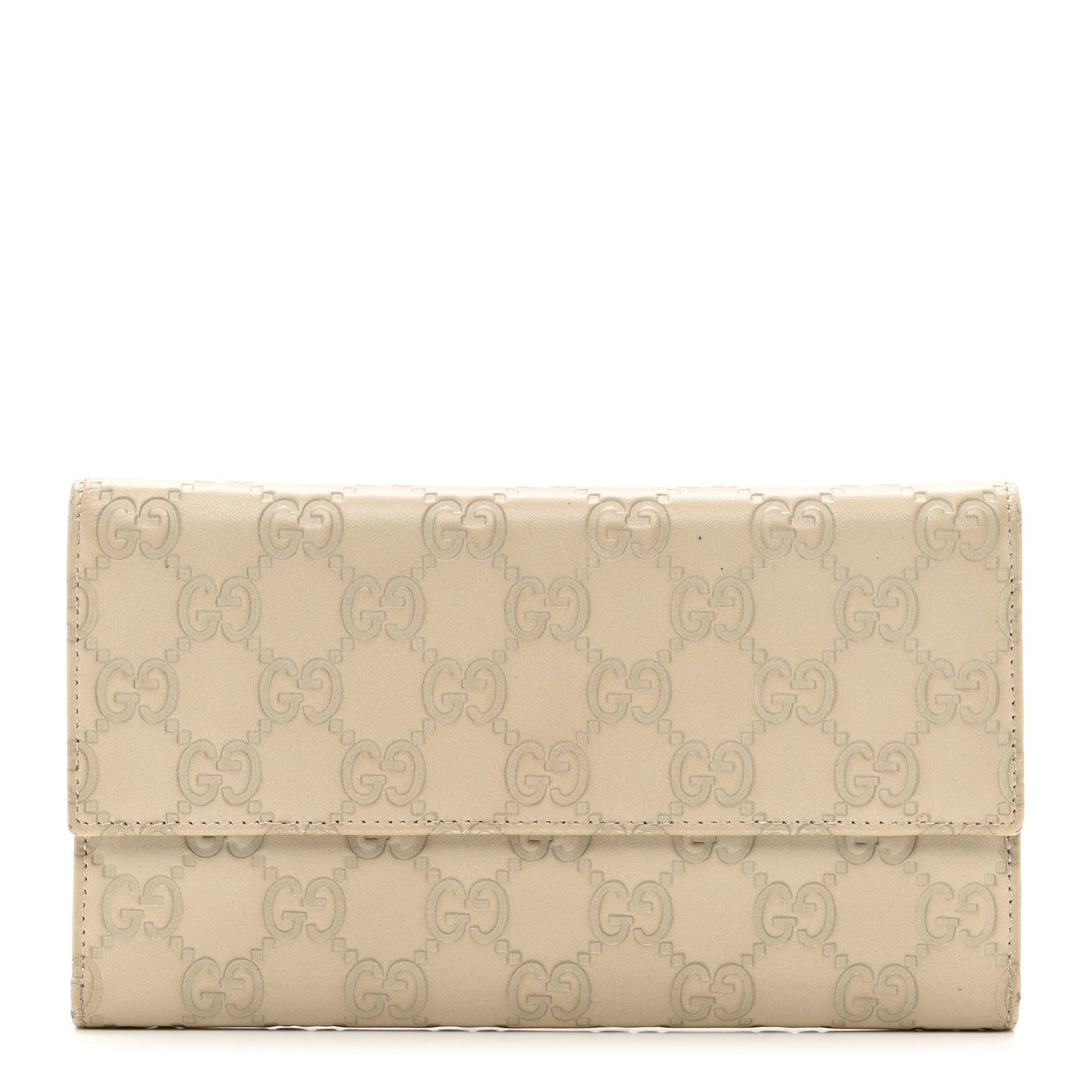 Guccissima Continental Flap Wallet Off White