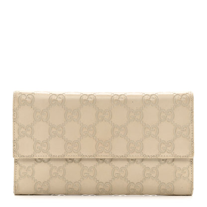 Gucci Guccissima Continental Flap Wallet Off White 1 of 12