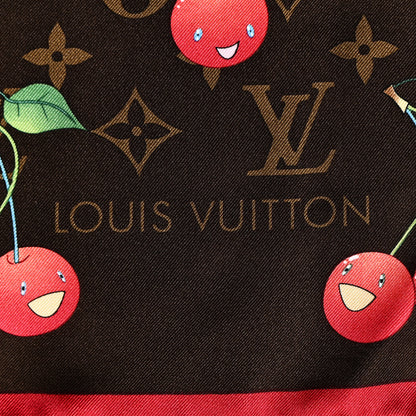 Louis Vuitton Silk Monogram Cerises Scarf 2 of 3