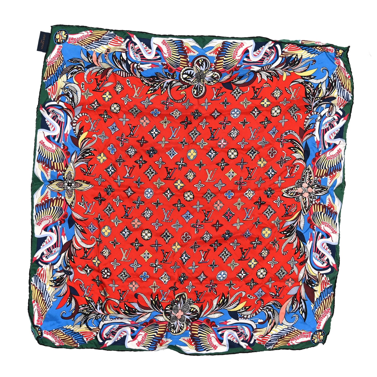 Silk Monogram Innocence Square Scarf Multicolor