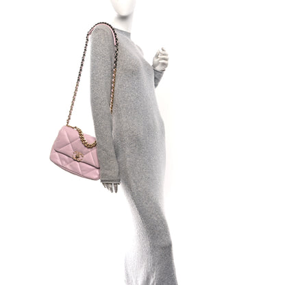 Chanel Lambskin Quilted Medium Chanel 19 Flap Light Pink 2 of 10