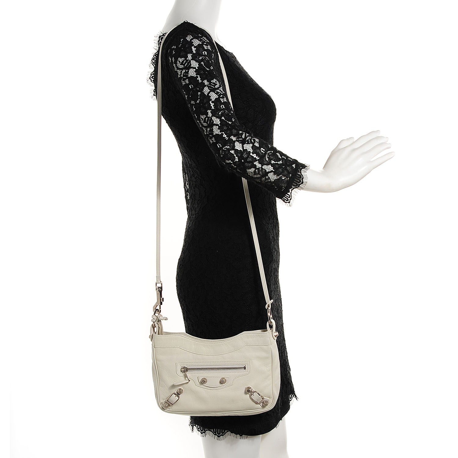 Balenciaga Agneau Giant 12 Silver Hardware Hip White 2 of 10