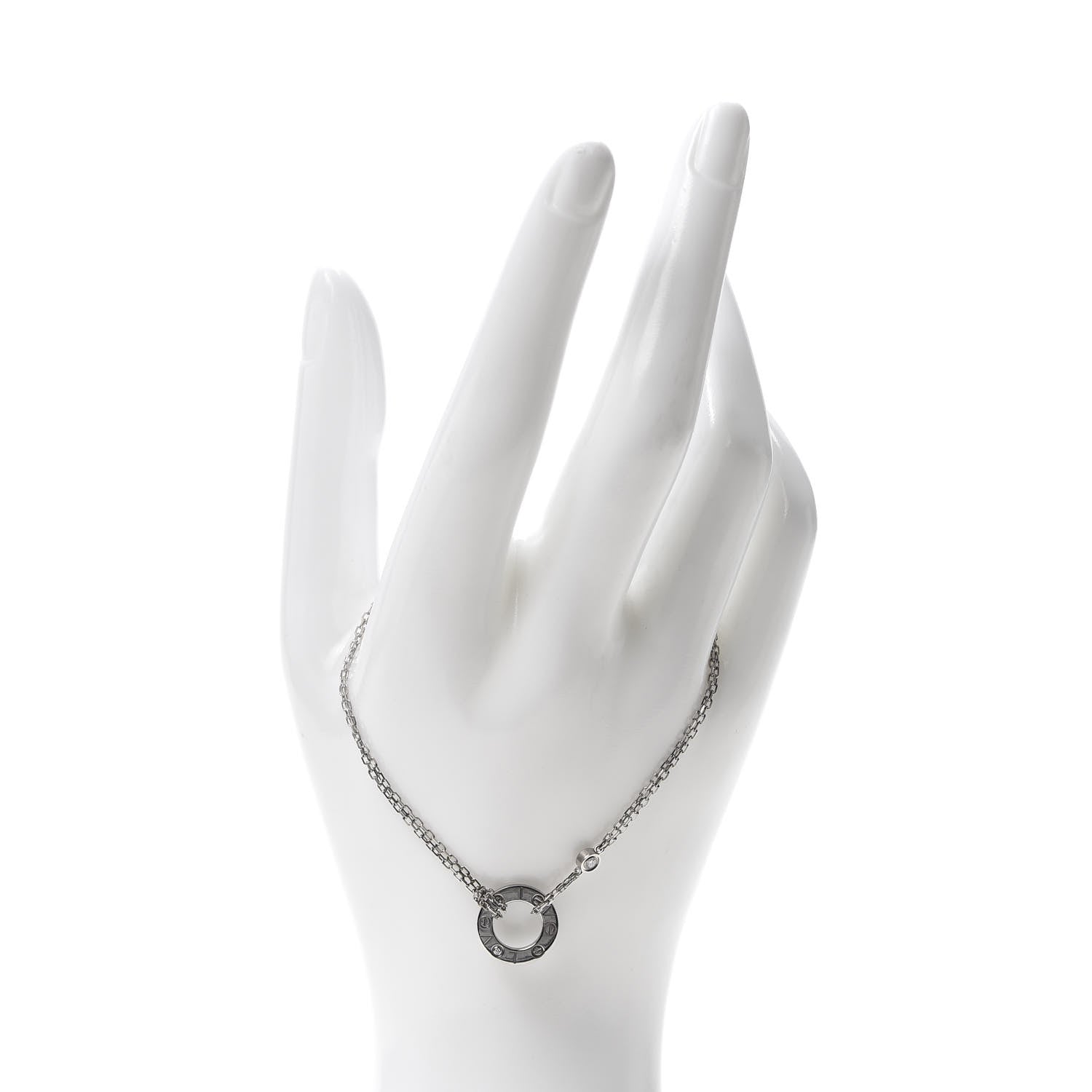 Cartier 18K White Gold Diamond LOVE Bracelet 2 of 6