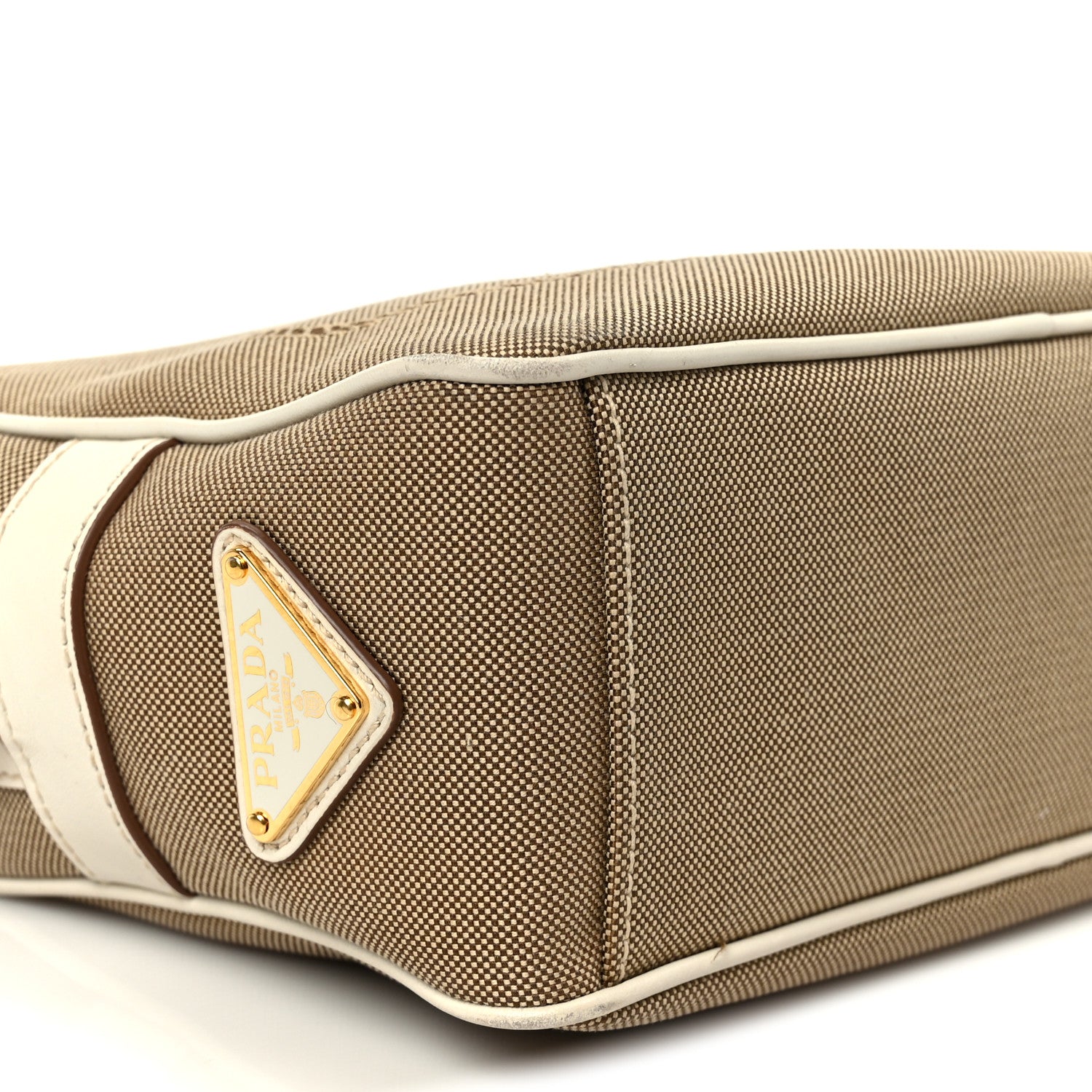 Prada Jacquard Logo Camera Bag Corda Talco 10 of 11