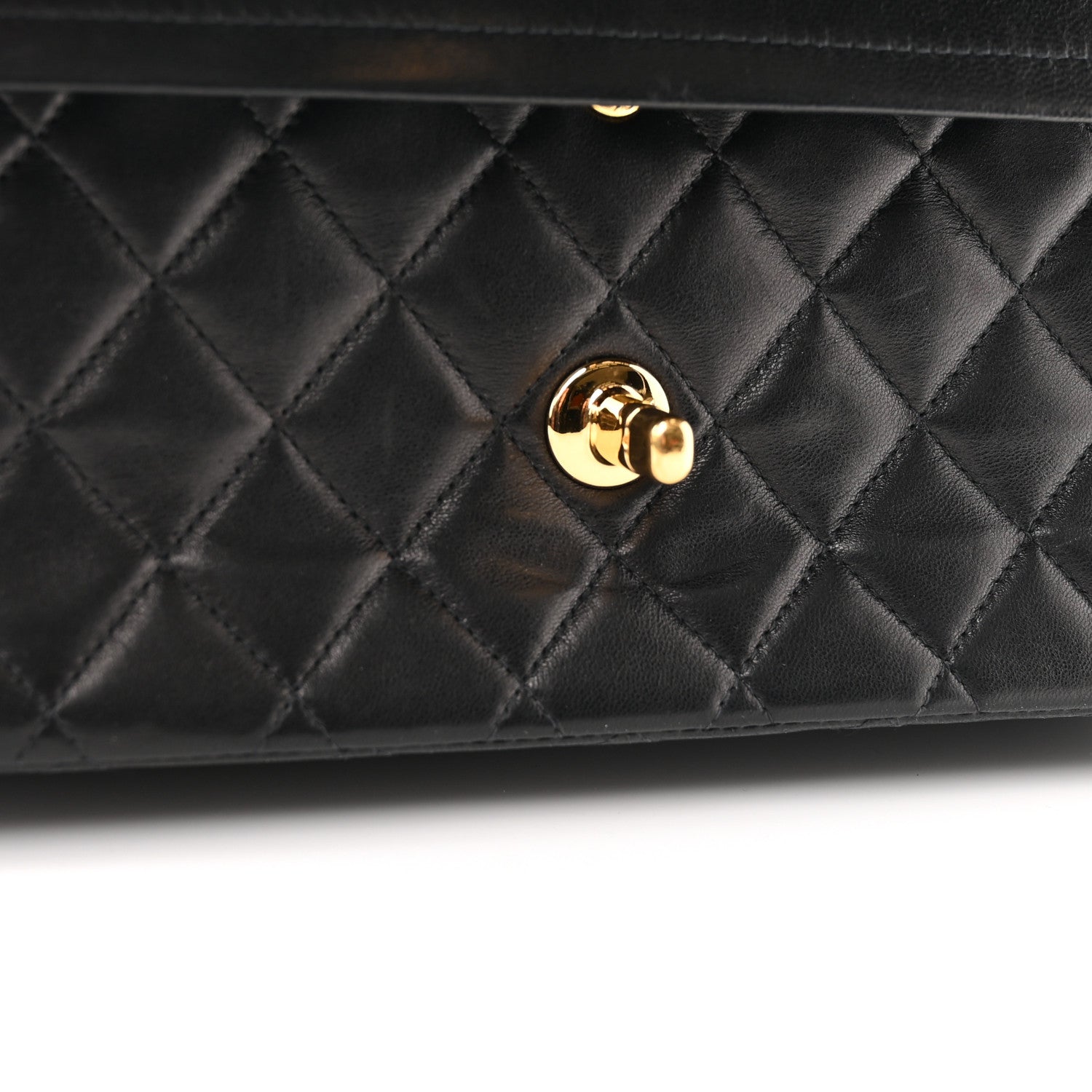 Chanel Lambskin Quilted Medium Double Flap Black 14 of 18