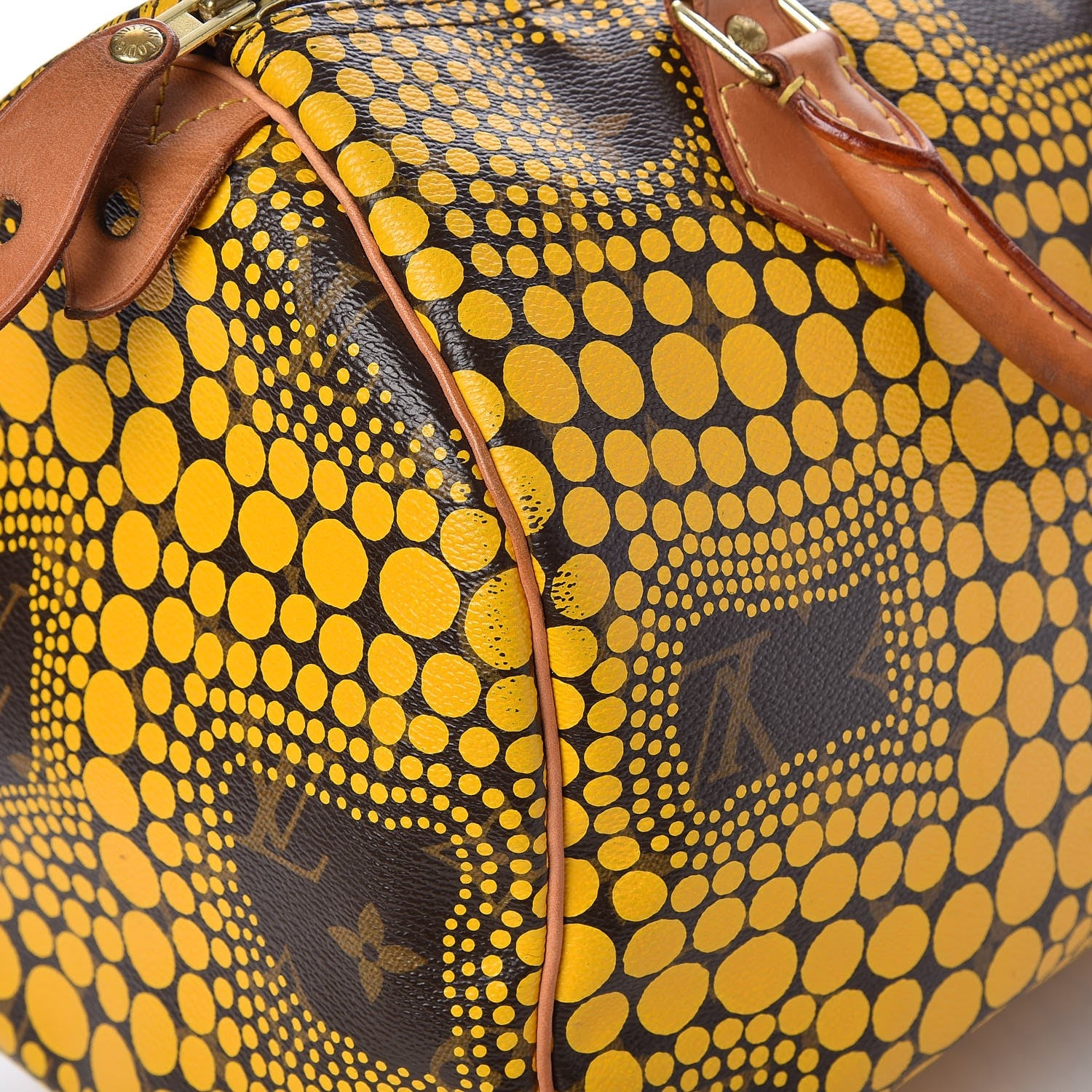 Louis Vuitton Monogram Kusama Town Speedy 30 Yellow 13 of 14