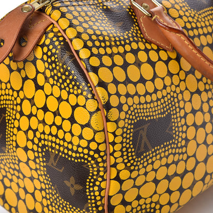 Louis Vuitton Monogram Kusama Town Speedy 30 Yellow 13 of 14