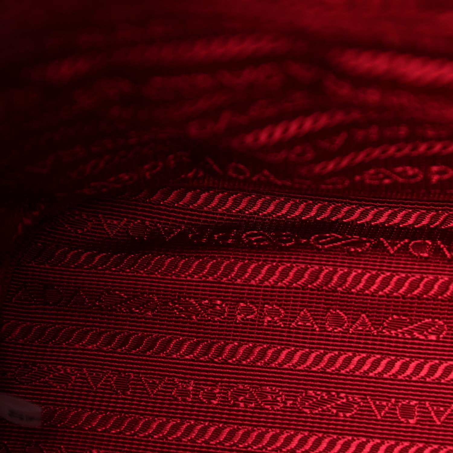 Prada Soft Calfskin Impunture Diagramme Bucket Bag Rosso 12 of 12