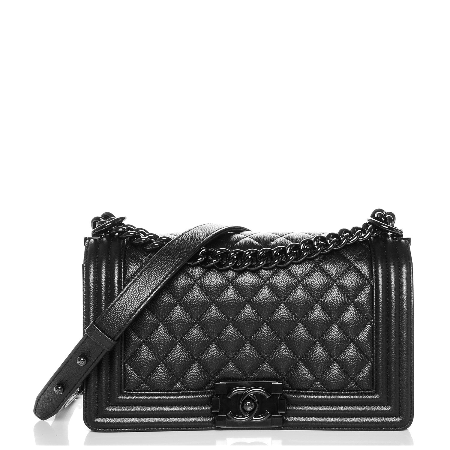 Chanel Caviar Quilted Medium Boy Flap So Black 1 of 7