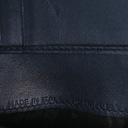Christian Dior Metallic Patent Micro-Cannage Diorama Elancee Wallet Dark Blue 9 of 16