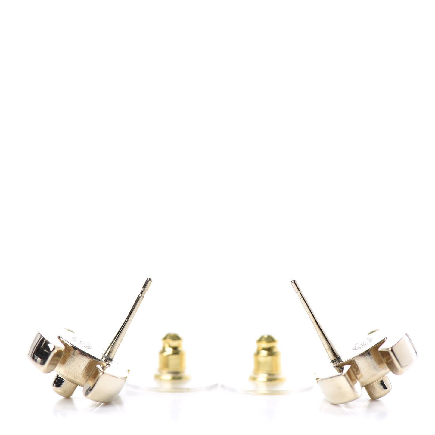 Metal CC Turnlock Earrings Gold