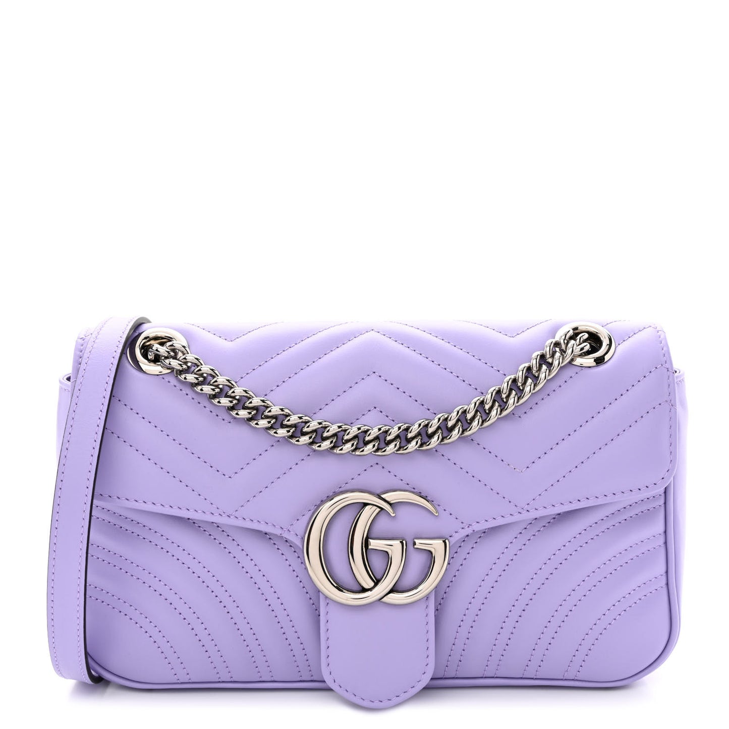 Calfskin Matelasse Small GG Marmont Shoulder Bag Lapis