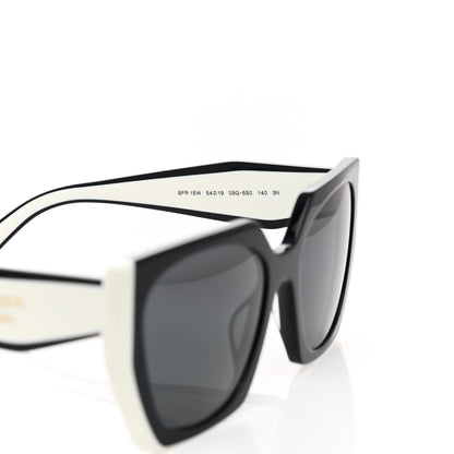 Prada Acetate Sunglasses SPR 15W Black White 6 of 7
