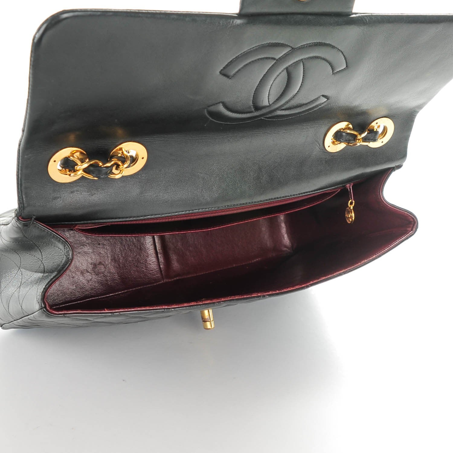 Chanel Lambskin Quilted XL Jumbo Single Flap Black 5 of 10