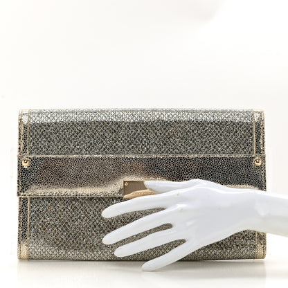 Jimmy Choo Glitter Fabric Reese Clutch Wallet Metallic 2 of 7