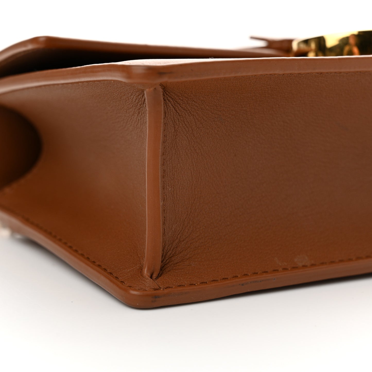 Grained Calfskin 30 Montaigne East West Chain Flap Bag Brown