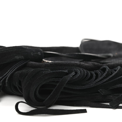 Saint Laurent Suede Fringe Toy Monogram Anita Crossbody Bag Black 10 of 11