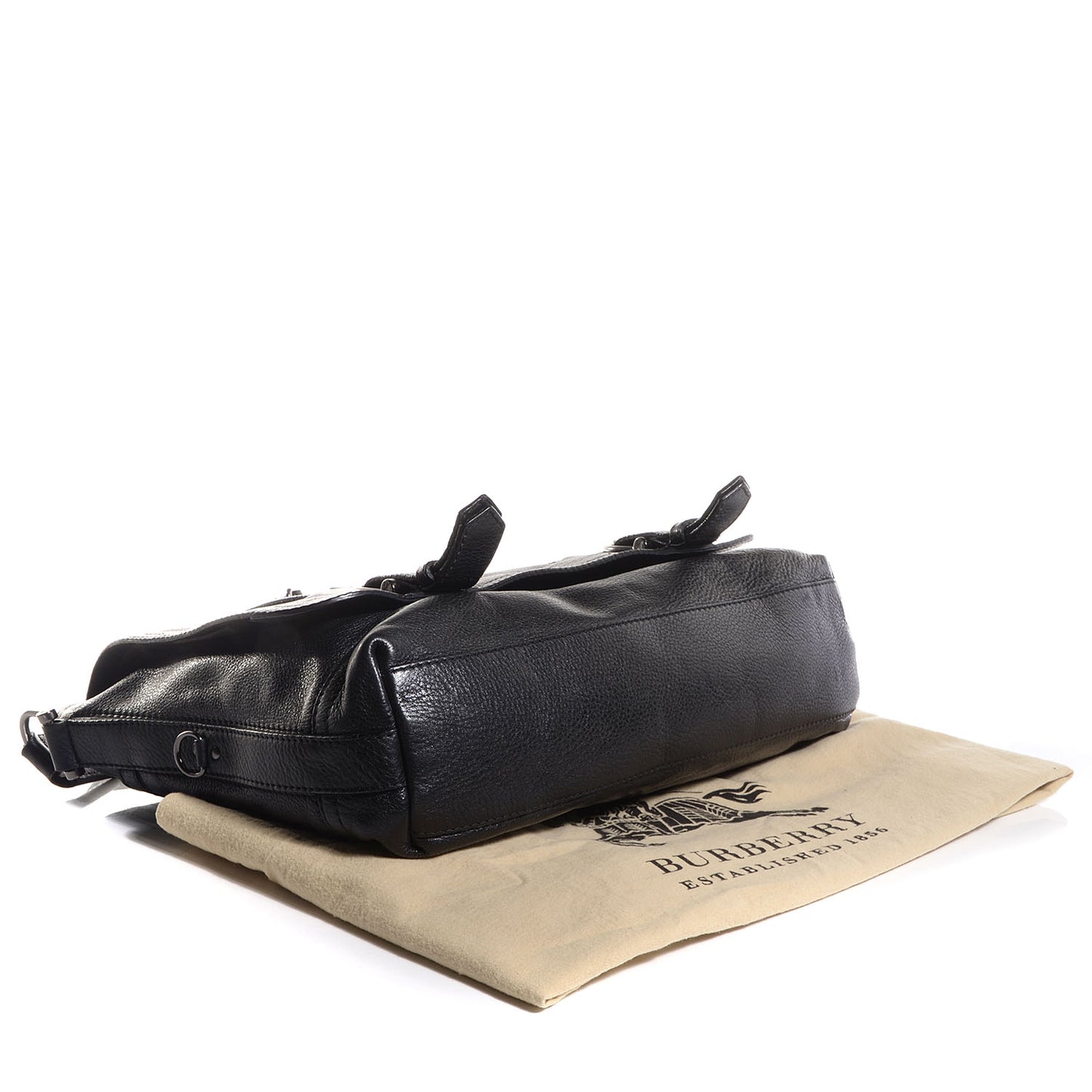 Leather Messenger Bag Black