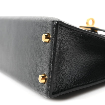 Hermes Chevre Chamkila Mini Kelly Sellier 20 Black 10 of 11