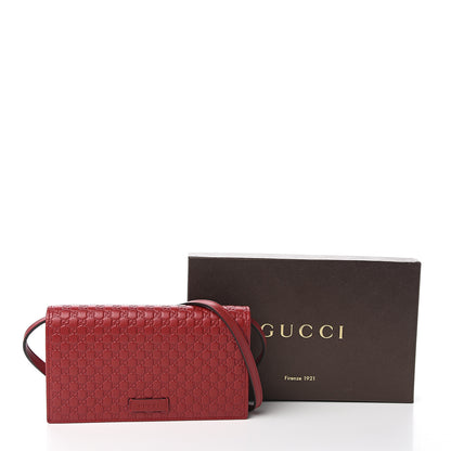 Gucci Microguccissima Crossbody Wallet Red 9 of 9