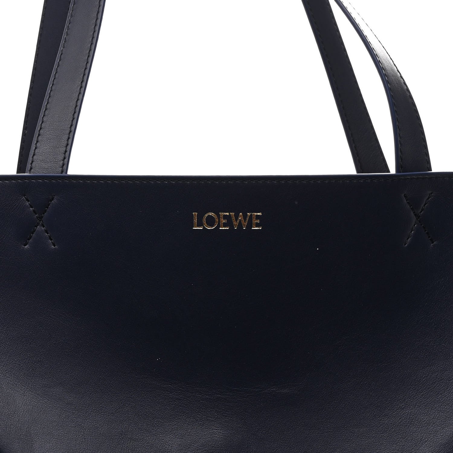 Loewe Shiny Calfskin XL Puzzle Fold Tote Abyss Blue 7 of 10