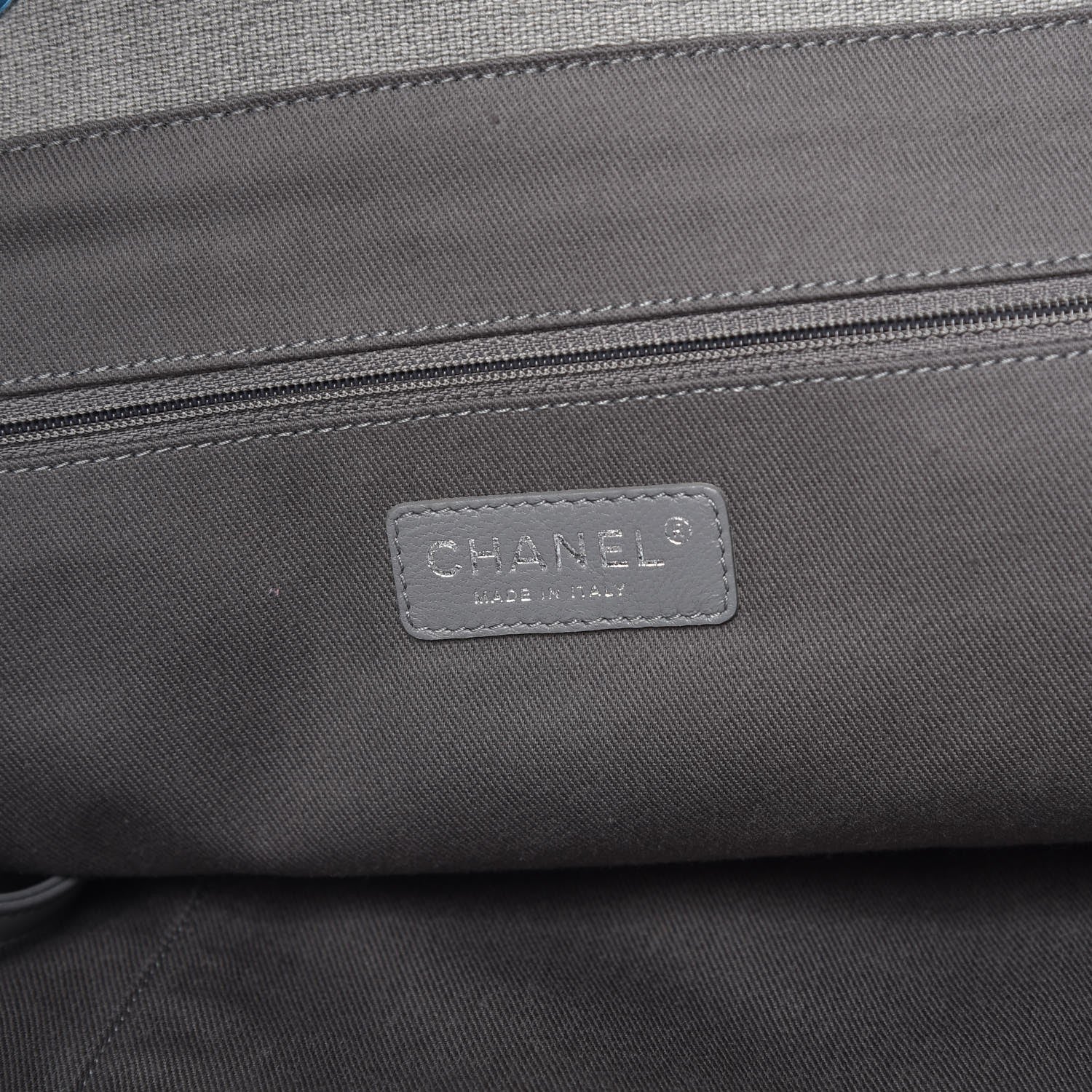 Chanel Canvas Extra Large Deauville Tote Grey 6 of 7